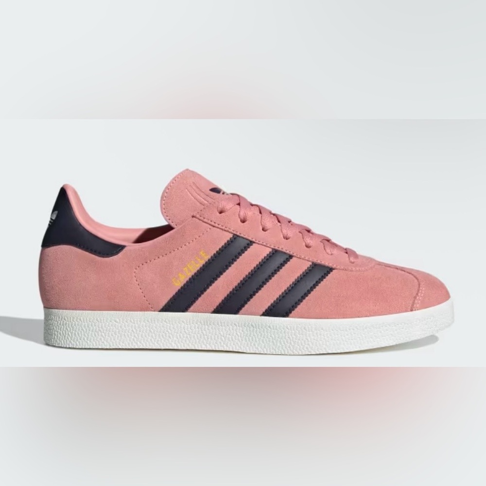 Adidas Gazelles Pink Suede and Black Sneakers NWT M7 / W8